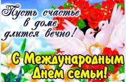 Поздравление главы муниципального округа город Партизанск О.А. Бондарева с Международным Днем семьи
