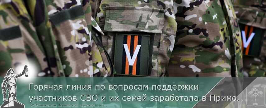 Горячая линия по вопросам поддержки участников СВО и их семей заработала в Приморье | Администрация муниципального округа город Партизанск Приморского края Официальный сайт