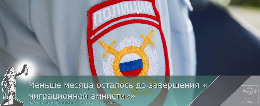Меньше месяца осталось до завершения «миграционной амнистии» | Администрация муниципального округа город Партизанск Приморского края Официальный сайт