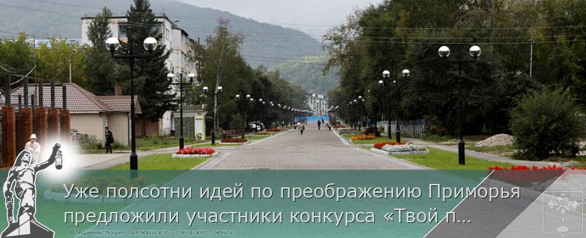 Уже полсотни идей по преображению Приморья предложили участники конкурса «Твой проект», сообщает www.primorsky.ru