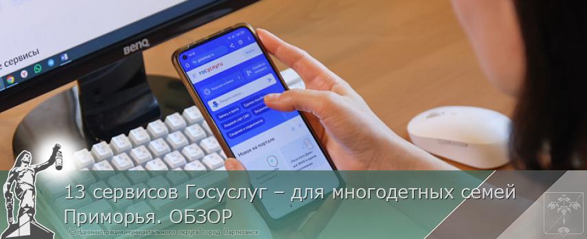 13 сервисов Госуслуг – для многодетных семей Приморья. ОБЗОР | Администрация муниципального округа город Партизанск Приморского края Официальный сайт