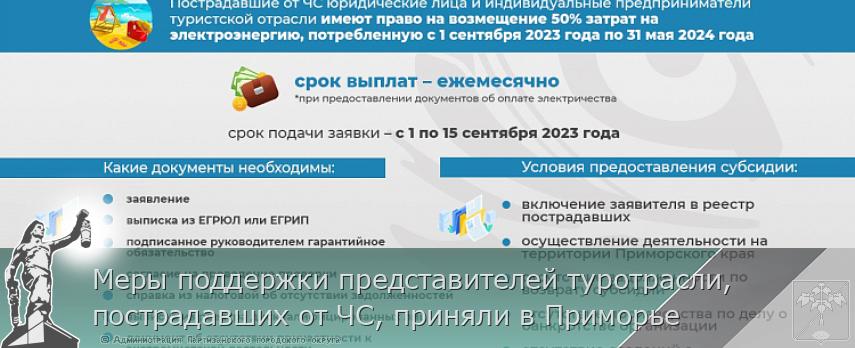 Меры поддержки представителей туротрасли, пострадавших от ЧС, приняли в Приморье