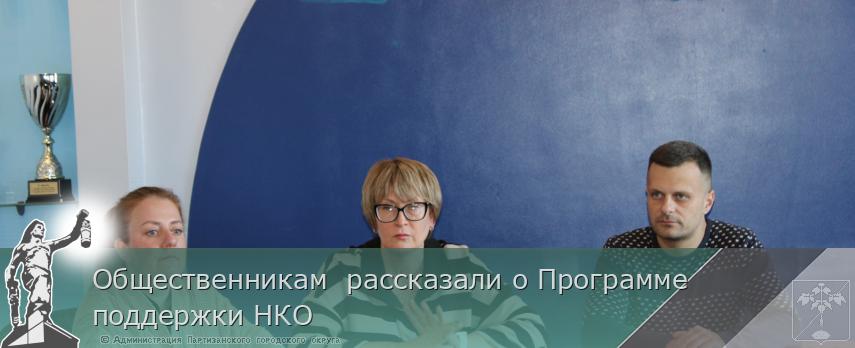 Общественникам  рассказали о Программе поддержки НКО